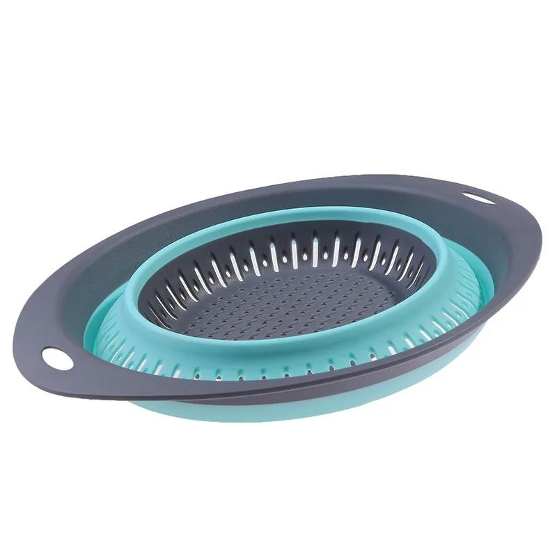 Складная силиконовая корзина для хранения на кухне, многофункциональная сушилка для фруктов и овощей, складной кухонный органайзер для сушки, кухонные гаджеты