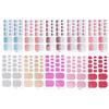 22tips/Sheet Solid Color Shimmer Finish Full Cover Nail Wraps  Home DIY Nail Makeover