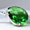 Натуральный сертифицированный зеленый топаз 100 карат серебро 925 пробы кулон подарок для мамы MY.PD-57-NS