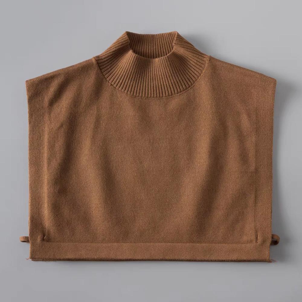 Winter Knitted Fake Collar Detachable Turtleneck Collar for Women Sweater Coat Neck Scarf Warm Woolen Windproof False Collars