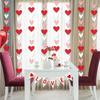 96 Red White Pink Heart Garland - NO DIY - Valentine's Day Party Decorations Supplies, Valentine's Day Hanging String Garland Banner for Wedding