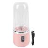 400ml Portable Blender for Juices Smoothies Powerful Blender USB Rechargeable Fruit Juicer Cup Pink
