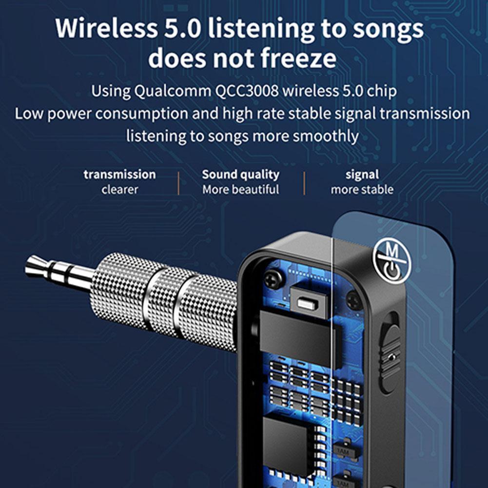 Bluetooth 5.3 передатчик Aux Bluetooth адаптер AUX аудио адаптер для автомобиля/телевизора/домашнего адаптера Stere A8M7