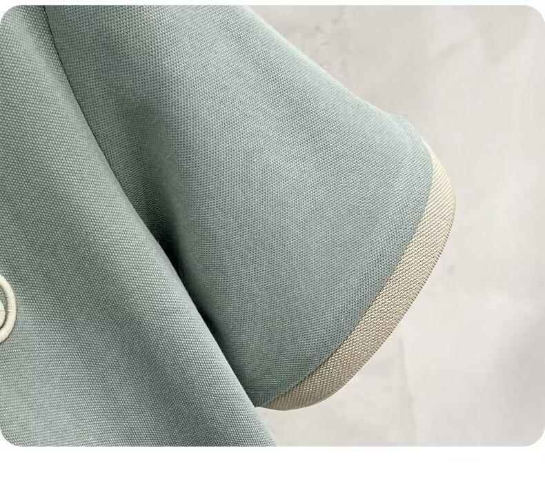 Мужская рубашка поло в британском стиле, легкая роскошь, с лацканом контрастного цвета, короткими рукавами и вышивкой букв - Повседневный летний тренд.