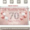 2D Rose Gold Diamond 70th Birthday Backdrop for Her Birthday Photoshoot