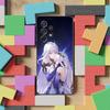 Genshin Impact Skirk Игровой Телефон Для Samsung S22,S25,S24,S23,Ultra,FE,Plus,S21,S20,S10,S9,Lite,Мягкий Силиконовый Черный