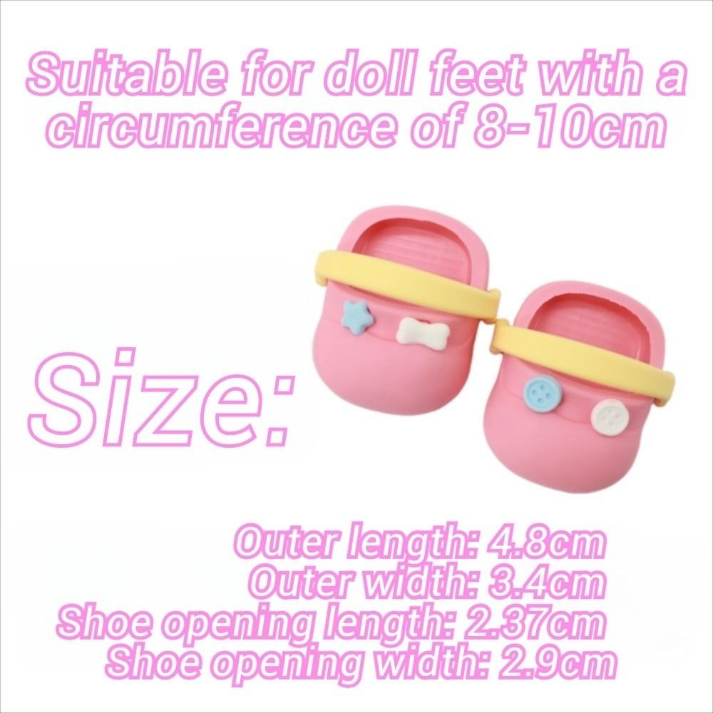 Big Head Shoe Doll Slippers Round Toe Cartoon Slippers Mini Silicone Slippers Children Toys