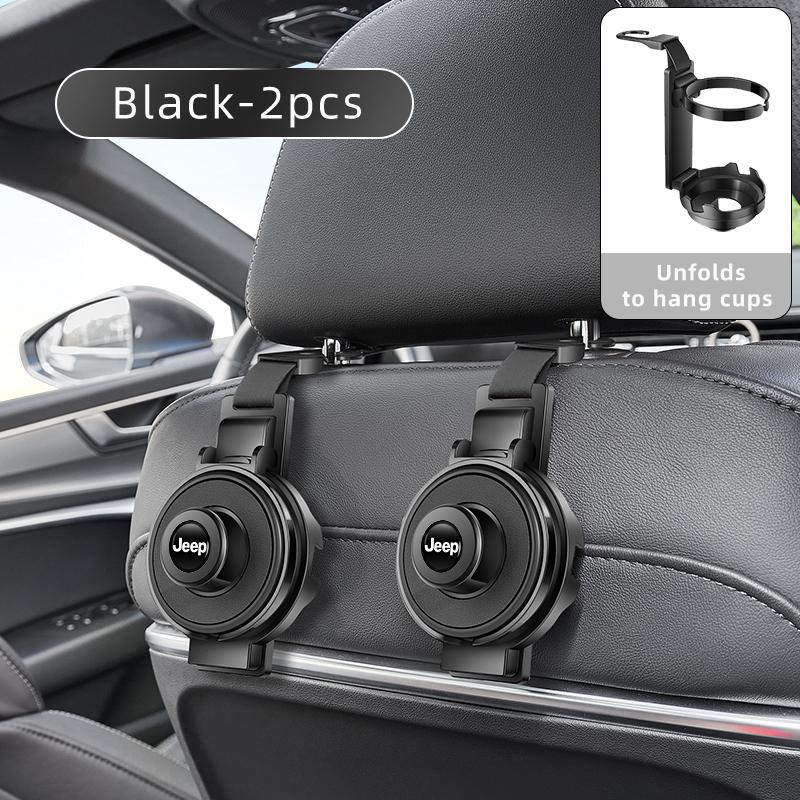 For Jeep Car Seat Headrest Hook Water Cup Holder For Jeep Renegade Compass Grand-Cherokee Wrangler-JK Commander Trailhawk