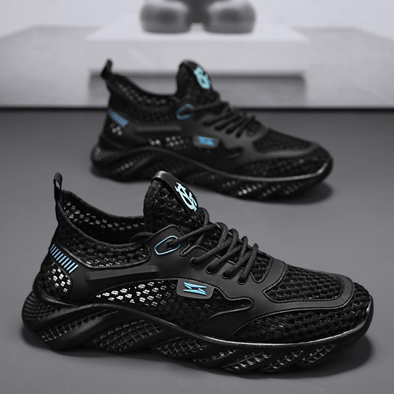 Men's Creek Shoes Summer Thin Mesh Large Mesh Breathable Sports Shoes Low-top Leisure Travel Mountaineering Men's Shoes