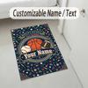 Multisport Allstar Theme Soft Crystal Velvet Rug Custom Name & Text Print Non Slip Floor Rug for Bedroom Living Room