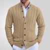 New Versatile Autumn And Winter Cardigan Men'S Retro Knitted Sweater Jacket Long Sleeved Heavy Jacquard Sweater
