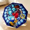 Keyblade Adventure 8 Ribs 3Fold Black Glue Uv Protection Umbrella Sun Protection Rainproof Compact Folding Umbrella For Travel Daily Use C923164