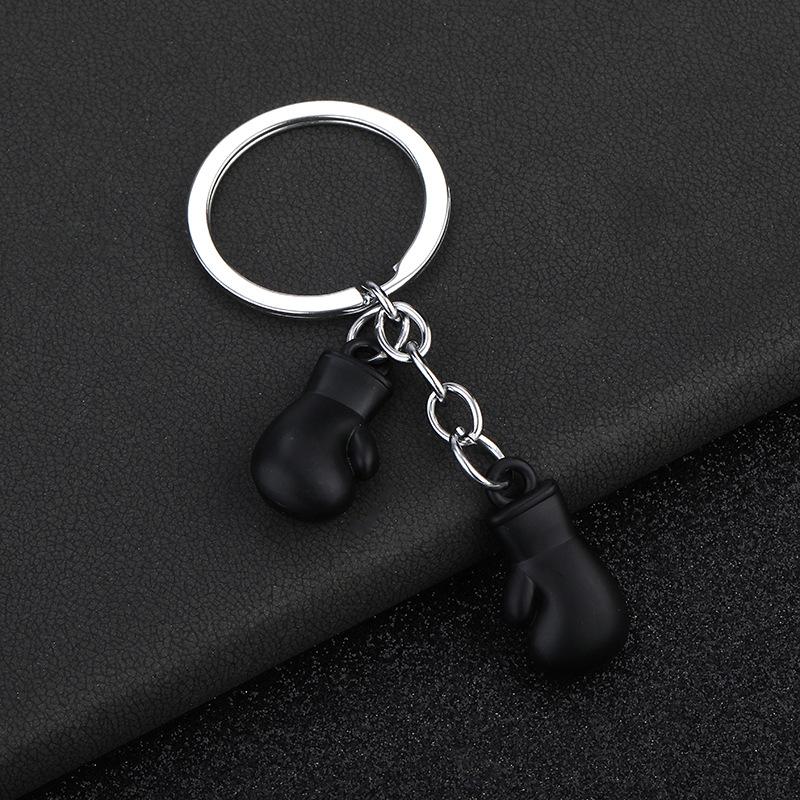 Unique Boxing Gloves Keychain Personalized Simulation Fitness Equipment Pendant For Men Women Couple Car Keys Pendant Gifts