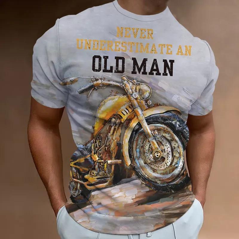 Мужская мотоциклетная футболка Violent с 3D принтом орла и графикой, уличная одежда в стиле ретро, свободная удобная футболка большого размера, топ