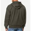 Mens Full Zip Hooded Drawstring Hoodies Pullover Sweatshirts Casual Long Sleeve Shirts