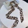 200x5cm Women Elegant Leopard Narrow Long Ribbon Neck Scarf Tie Thin Necktie Bag Waist Belt Lady Accessories