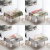Watercolor Floral Tablecloth Party Restaurant Banquet Decoration Stain Resistant Waterproof Home Table
