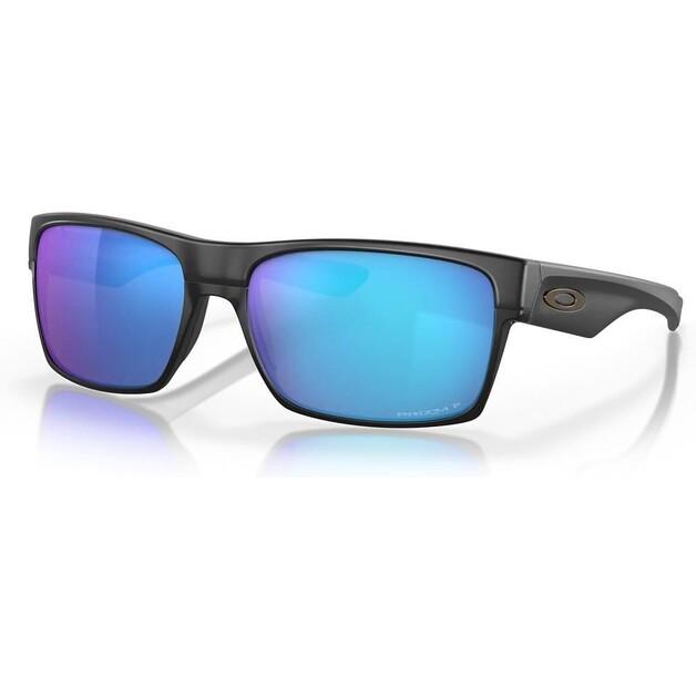 Очки спортивные Oakley Two Face матовые черные Prizm Sapphire поляризованные