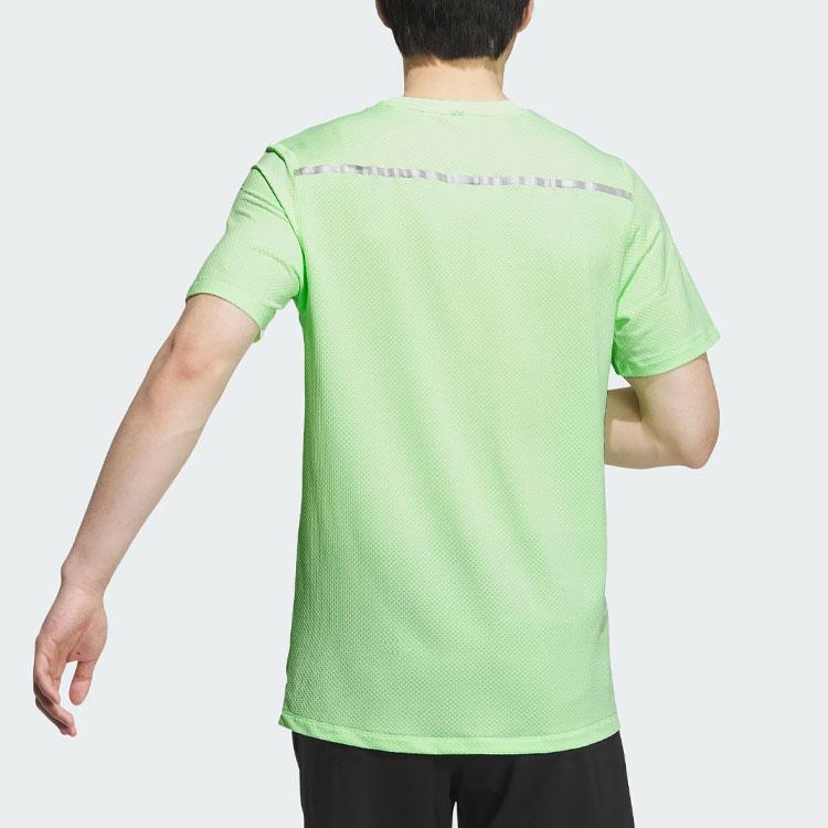 Adidas Футболка Own The Run Cooler, мужские топы, светло-зеленая, JF1474