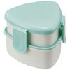 Triangular Onigiri Lunch Box 2 Tiers 500ml with Fork Green Made In Japan ONWT1-A