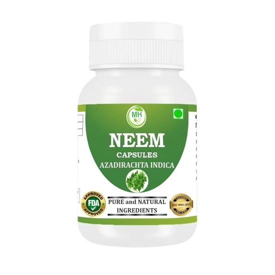 Morsan Healthcare NEEM Capsules – 60 Veg Capsules | Pure Azadirachta Indica Extract | Natural Plant-Based Herbal Supplement | Pack of 1
