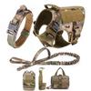 Большой ошейник для собак, поводок, чехлы Molle, питомец, немецкая овчарка, малинуа, тренировочный жилет для прогулок, шлейки для собак средних пород