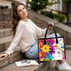 Colorful Floral Print Casual Handbag for Daily Use Lightweight Stylish Trendy Tote Bag for Women Fashionable Versatile Shopping Carryall