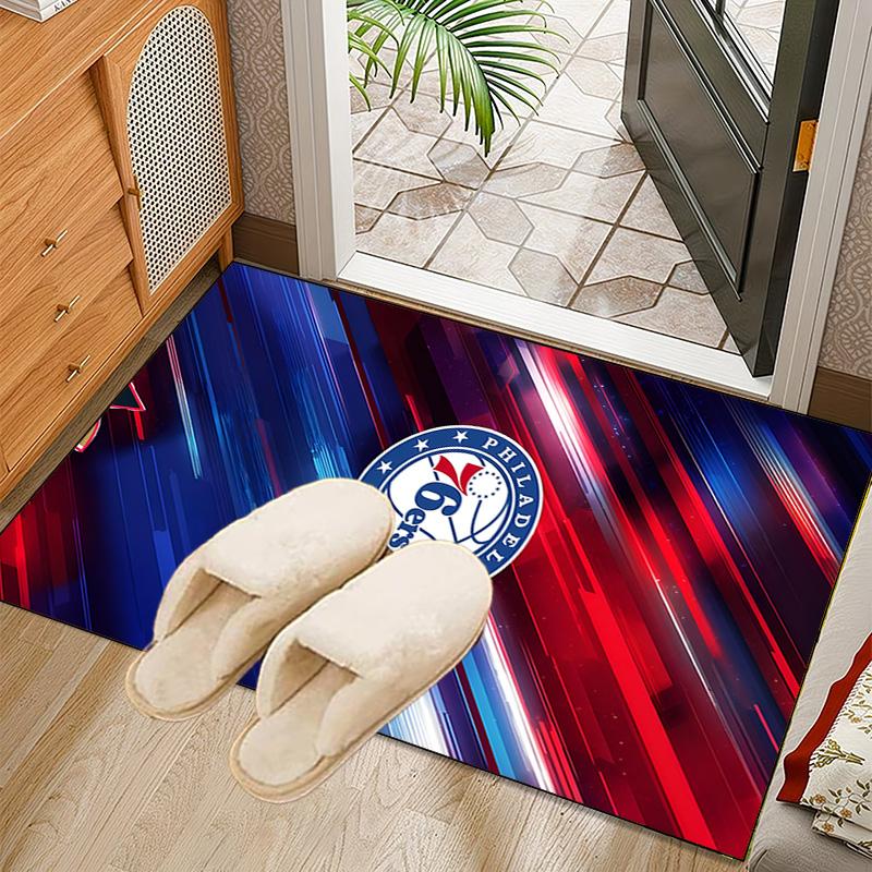 76ers Basketball Team Rug Office Carpet Non-Slip Mat, Chair Rug Floor Covering for Gaming, Bedroom, Living Room , Home Decor Christmas Gift