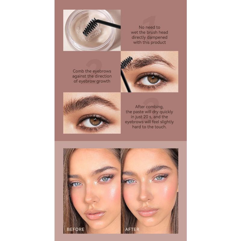 Waterproof Eyebrow Styling Wax Makeup Quick-drying Lasting Brow Pomade Setting Cream Natural Wild Eyebrow Sculpt Soap Cosmetic