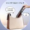 KAWU Heat Brush Cordless 200 Million Negative Ions Brush Iron Hair Iron 6400mAh Large Capacity 7 Level Temperature Adjustment MCH Rapid Heating Rapid