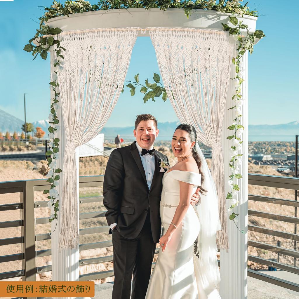 Wisfor Веревочная Нордическая 90см Широкая x 180см Макраме Настенная Комнатная Конфиденциальность Ретро Богемная Прихожая Настенный Декор Шторы, Высокой Плотности, Стиль, Длинная, Подвесная,