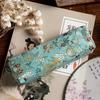 Vintage Embroidery Pencil Case Art Flower Bird Silk Brocade Pen Bags School Supplies Household Sundry Storage Pouch Kids Gifts