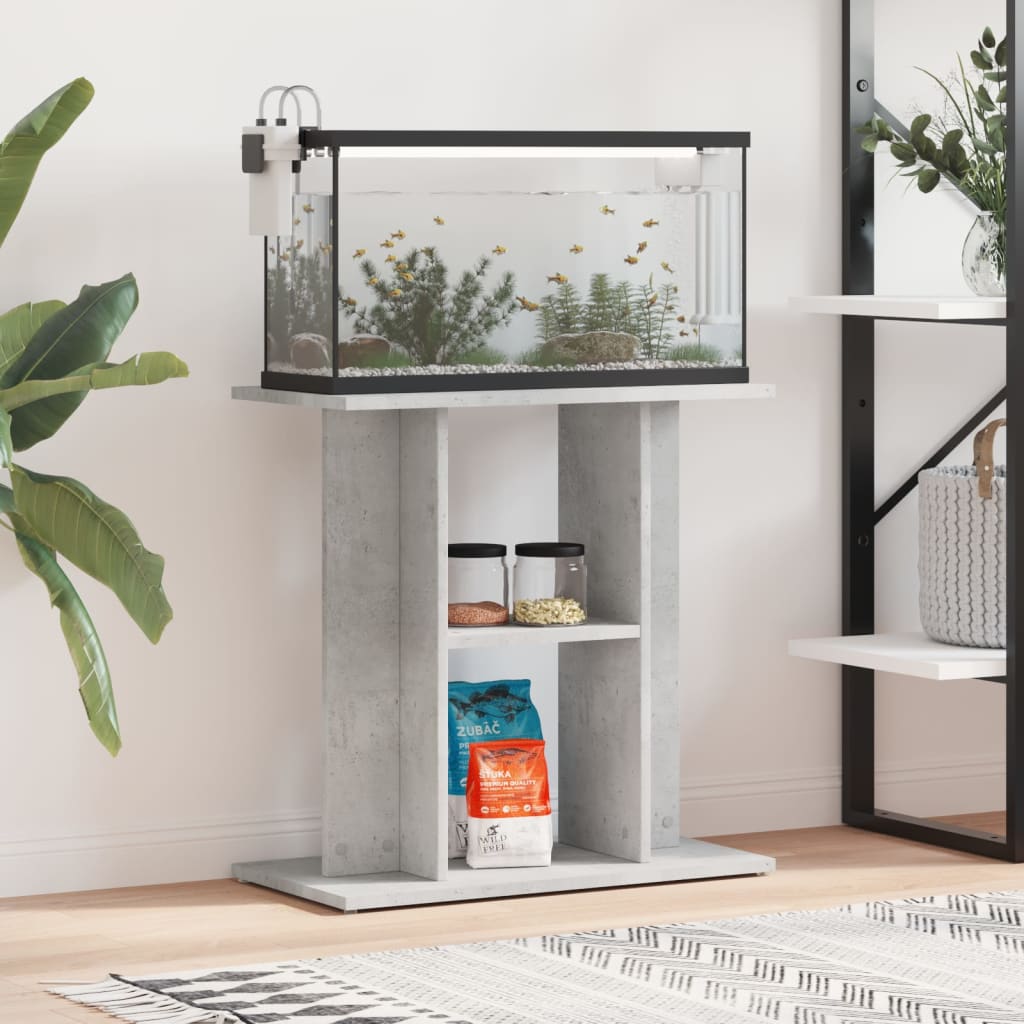 Aquarium Stand Concrete Grey 60 x 30 x 60 cm Particleboard