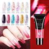 15 мл блестящий полигель для ногтей Быстро наращиваемый гель для наращивания ногтей сверкающий акриловый гель для дизайна ногтей