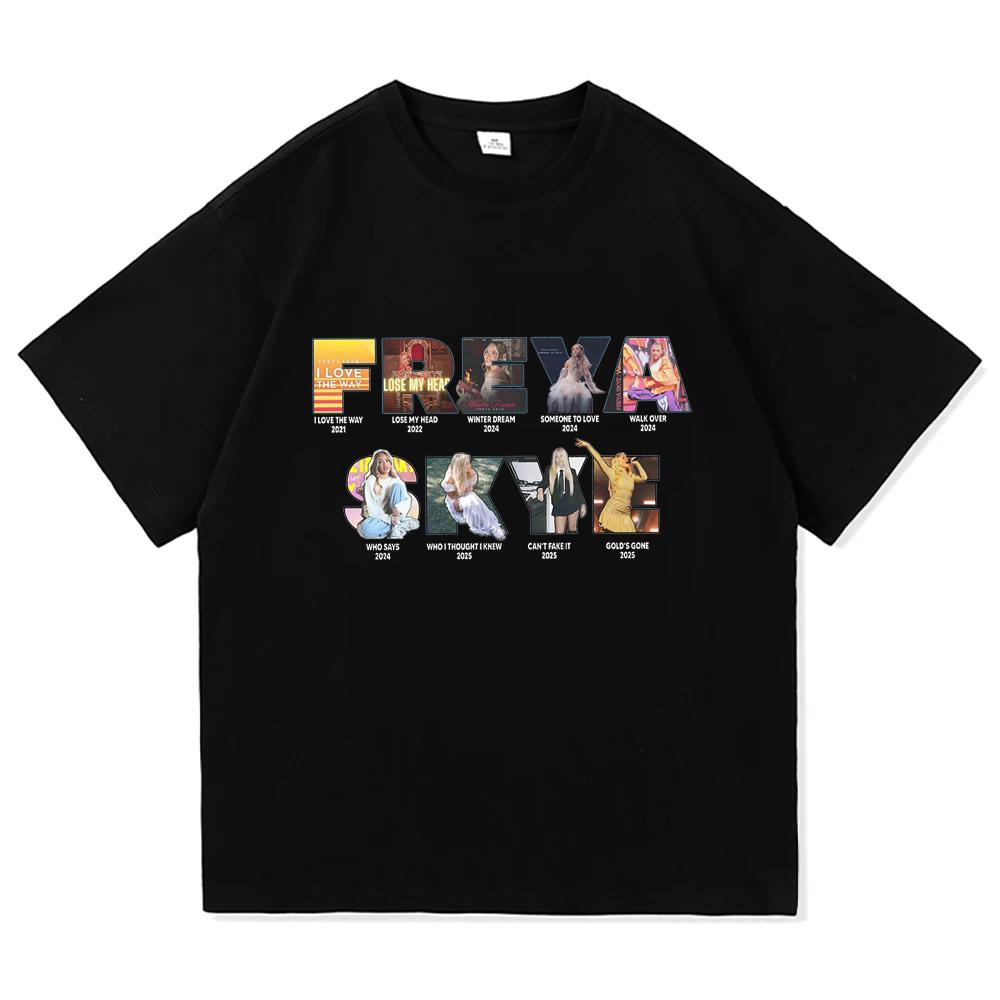 Silent TreatUnisext Tee Freya Skye Stars Align Tour 2026 Unisex/Women Clothing Harajuku High Quality Tops 100% Cotton TShirts Vintage