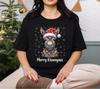 Funny Christmas Donkey Shirt, Merry Kissmyass Sarcastic Holiday Tee, Cute Farm Animal Santa Hat Sweatshirt, Offensive Adult Humor Xmas Gift
