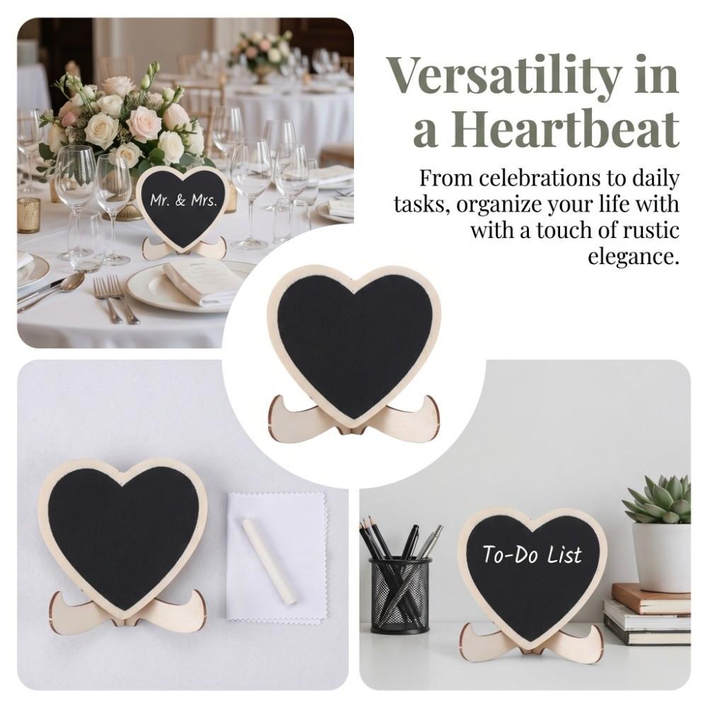 10 pcs MDF Pine Display Blackboard 2.9x2.8 in Small Wooden Blackboard  Tabletop Display