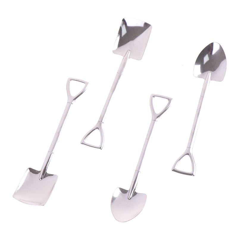 4 шт./набор Ретро лопатка из нержавеющей стали Ложка для мороженого и кофе Креативная чайная ложка
