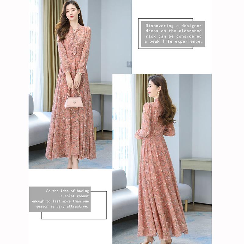 Шифоновое платье с длинными рукавами, весеннее и осеннее шифоновое платье с супер сказочной талией, пляжное платье с длинной юбкой, легкая дышащая ткань