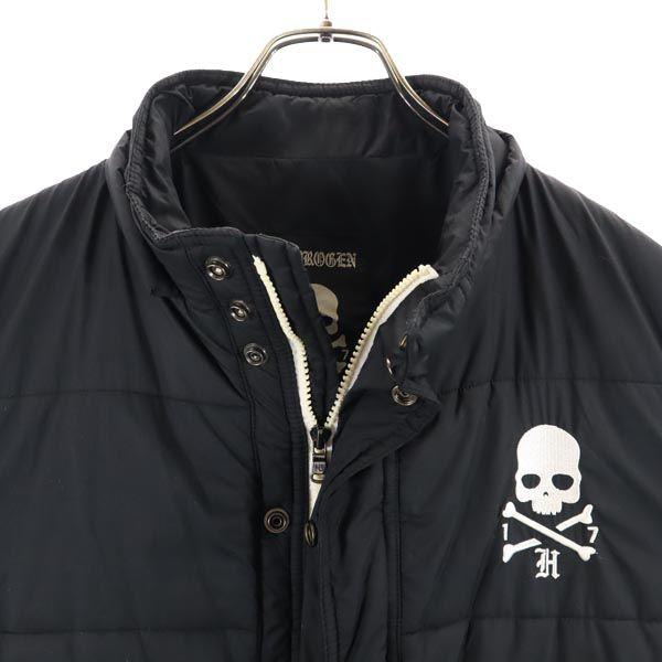 HYDROGEN Nylon Long sleeve Batting jacket XL Black series logo Men's Used