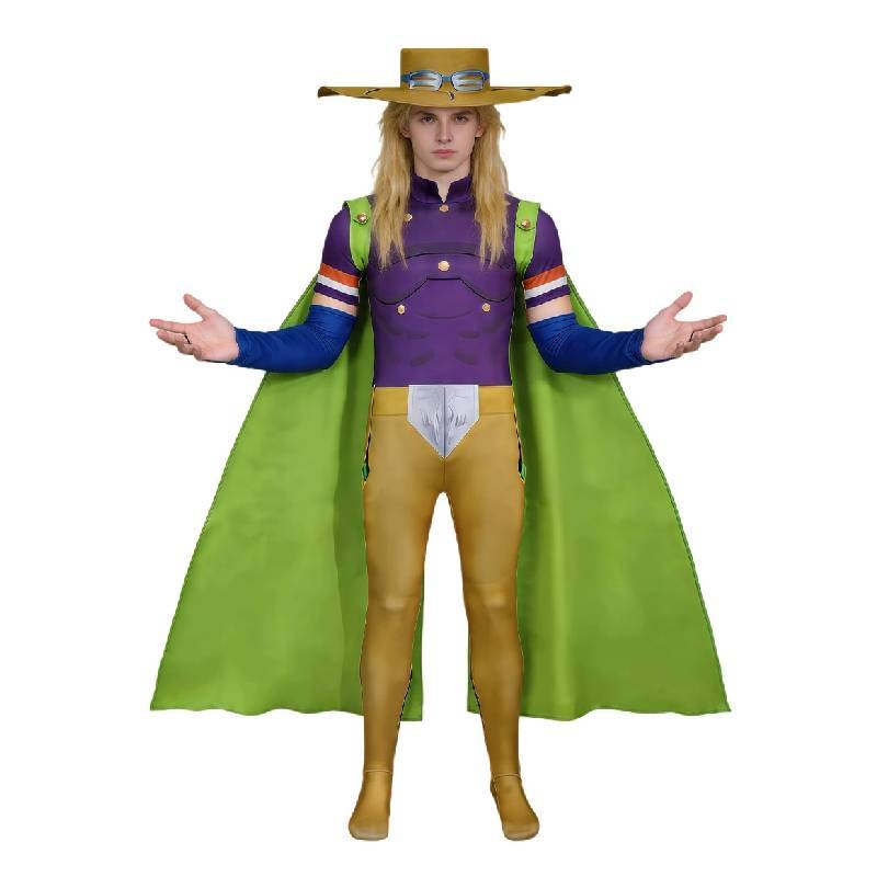 Косплей костюм Джонатана Джоста из JoJo's Bizarre Adventure с набивной тканью для Хэллоуинской вечеринки