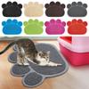 Paw Shape Cat Dishes Placemat Non-slip Cat Litter Box Mat Durable Pet Feeding Mat