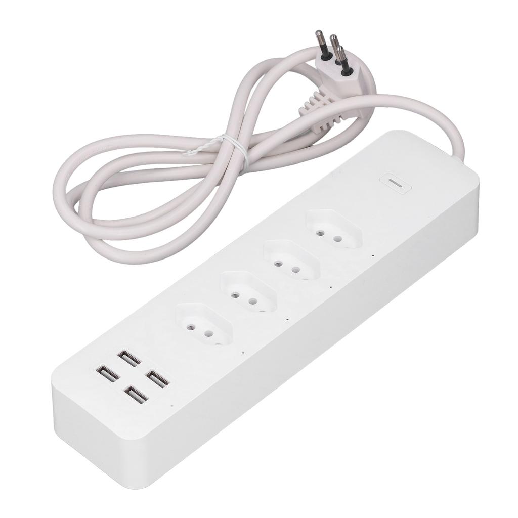 Smart Power Strip for Tuya WiFi Surge Protector 2500W with 4 Individually Controlled Outlets and 4