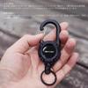 Premium Retractable Reel 60cm Reinforced for and Outdoor Activities [jimii Product] Keychain, Carabiner-style Keychain, Wire, Small, Multifunctional,