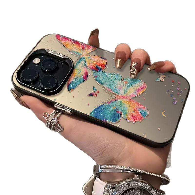 Seven-Color Butterfly Case for iPhone 12-17 Pro Max & 14 Pro