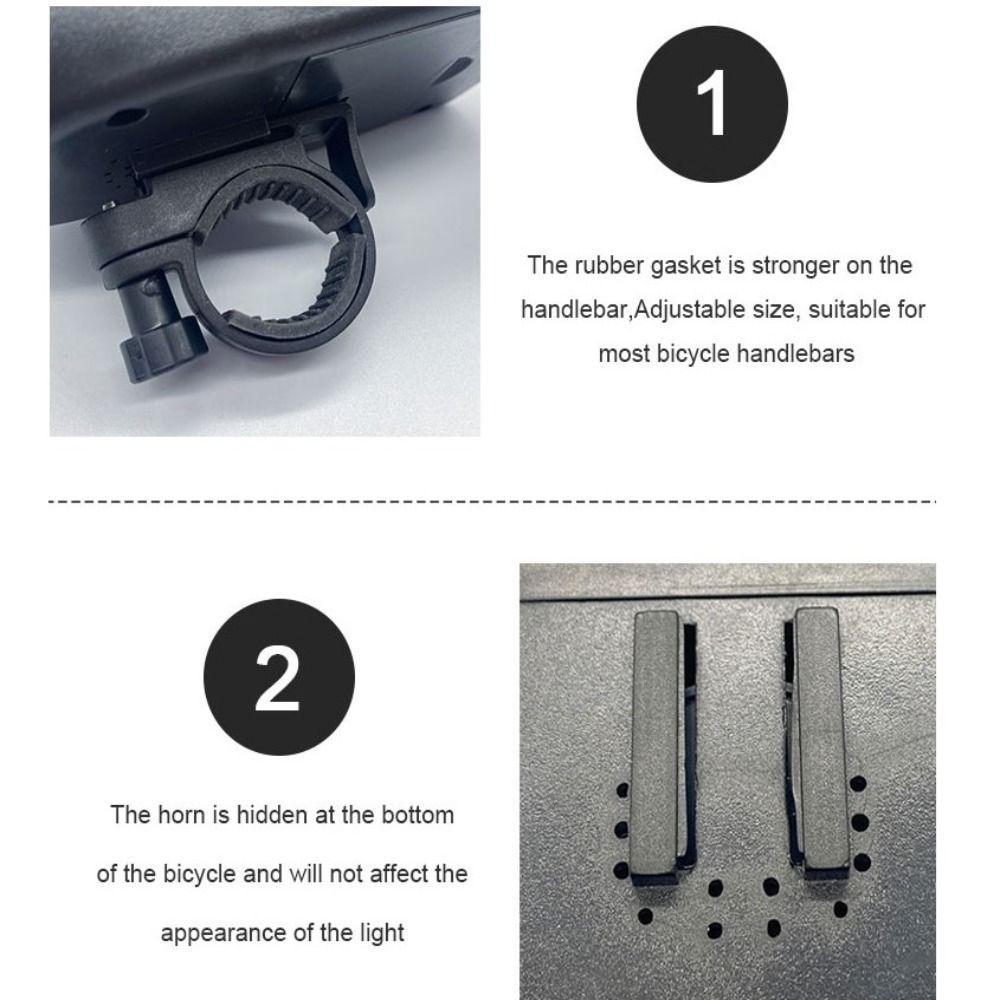 Safety Light Bicycle Horn Light 3 LEDs Bike Horns Bike Accessory Cycling Headlight Bicycle