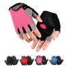 1 Pair Sports Cycling Bike Gloves Padded Half Finger Bicycle Gloves with Fastener Tape Shock-Absorbing Anti-Slip Breathable Gloves