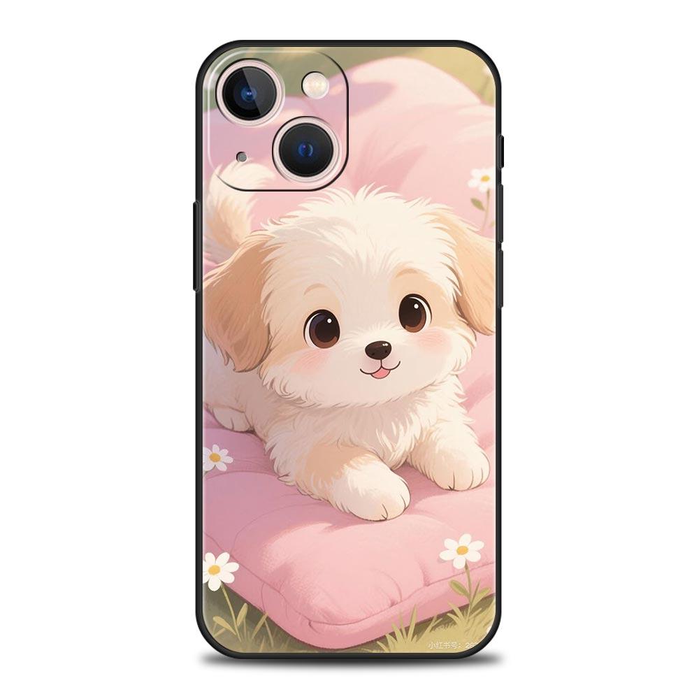 Милый Маленький Песик Чехол для Телефона для iPhone 17 16 15 14 13 12 11 Pro Max 17 Air Plus Ударопрочный Мягкий TPU Чехол Fundas Capas Сумки