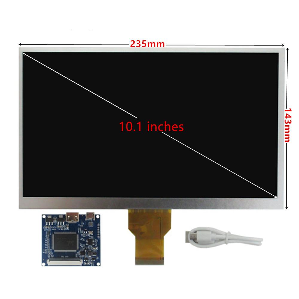 10.1 Inch HD 1024*600 LCD Screen HDMI Driver Board,Plug&Play for Raspberry Pi 4/5,Computer Auxiliary Display Split Screen Portable Monitor