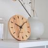 Подвесные часы 22 см Деревянные настенные часы Настольные часы из цельного дерева Интерьер Тихий скандинавский натуральный подлинный стрелка "DEMI LOUS. Продукт" (Вторая шкала)